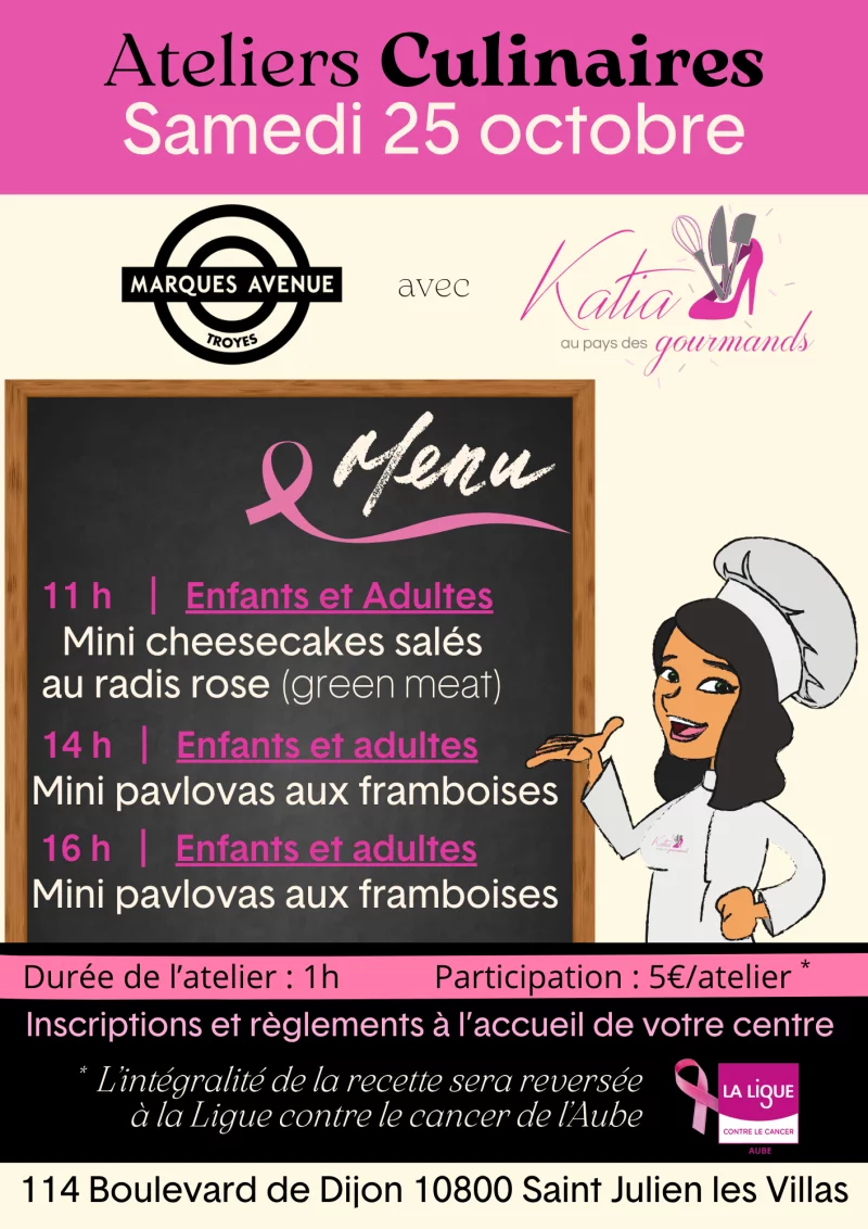 Ateliers culinaires à Marques Avenue