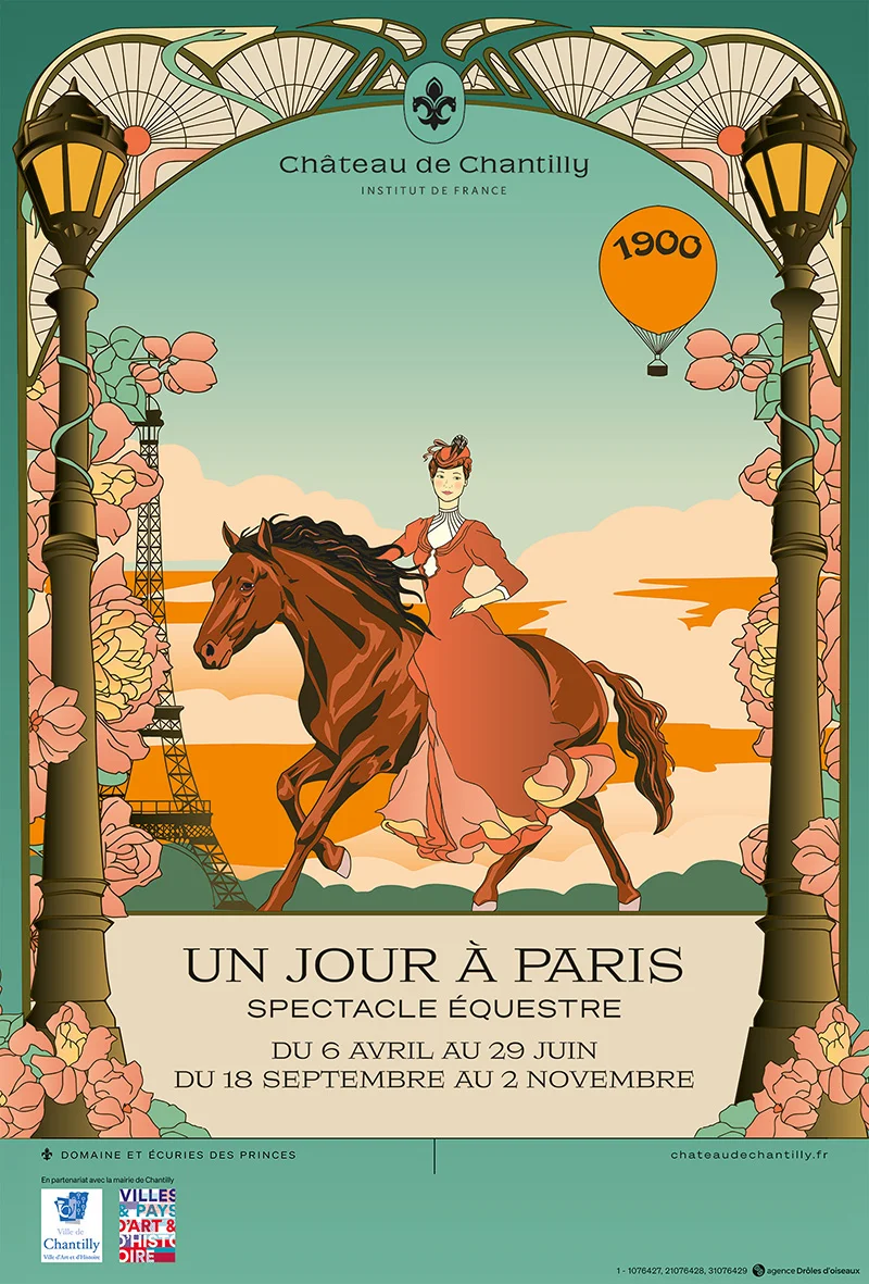 Spectacle équestre "Un jour à Paris" aux Grandes Écuries de Chantilly