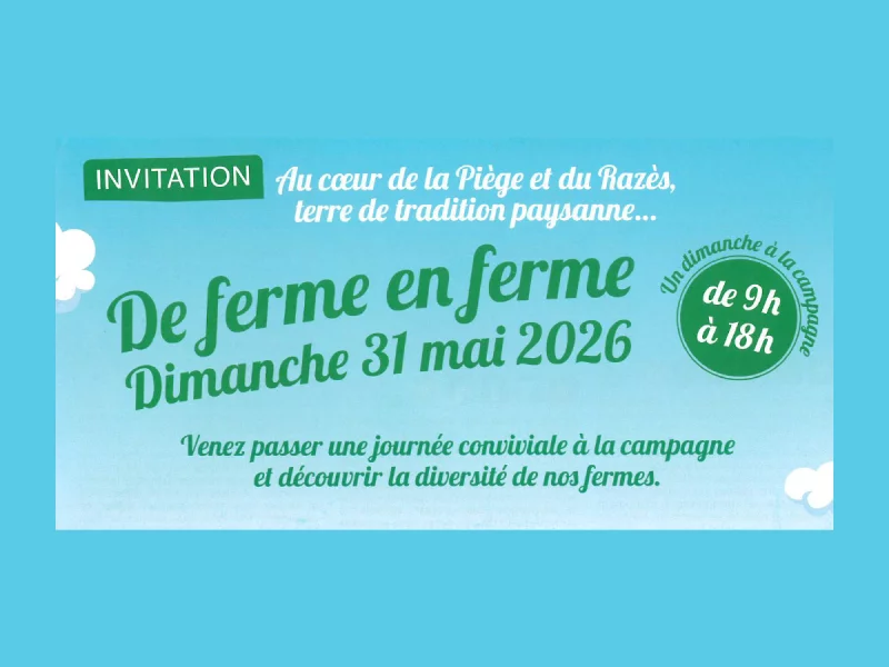 DE FERME EN FERME EN PIÈGE, LAURAGAIS, RAZÈS 2026 - DOMAINE CAPDEPON