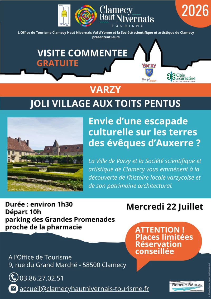 Visite commentée - Varzy et son château