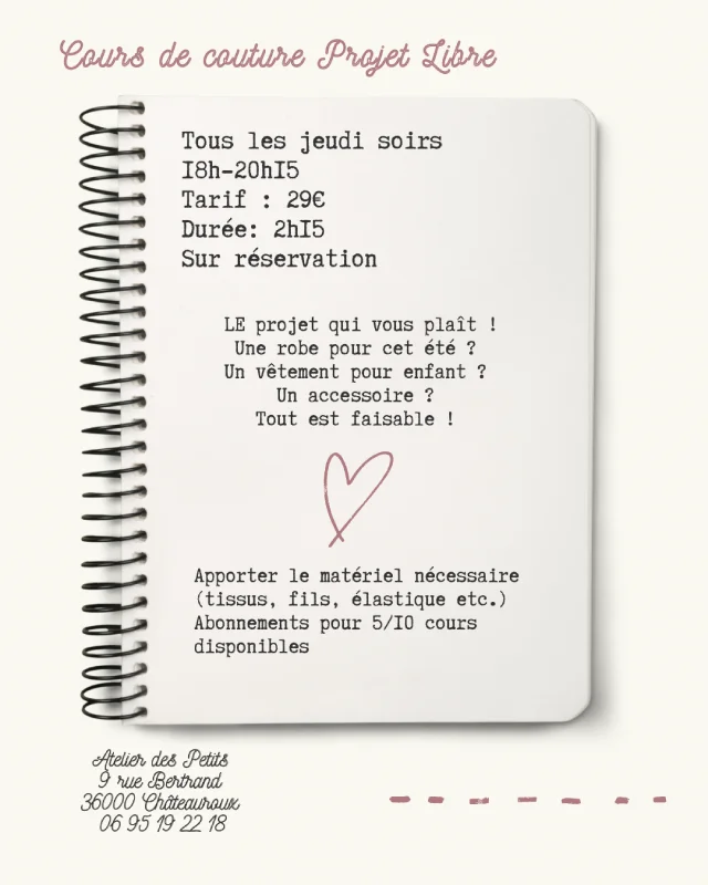 Projet Libre : Cours de couture