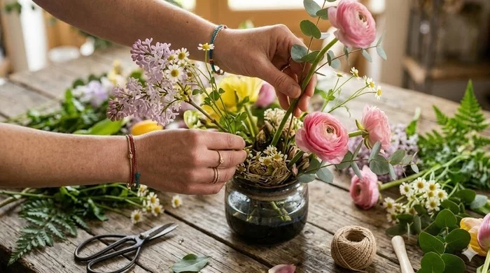 Création florale printanière