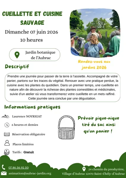 Rendez-vous aux jardins : "cueillette et cuisine sauvage"