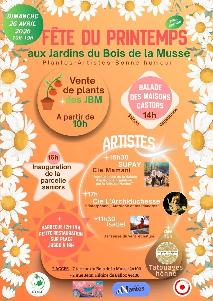 Fête du Printemps aux Jardins du Bois de la Musse