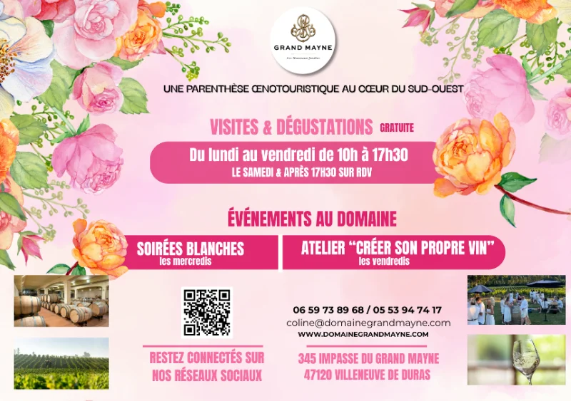 Atelier "Créer son propre vin" au Domaine du Grand Mayne