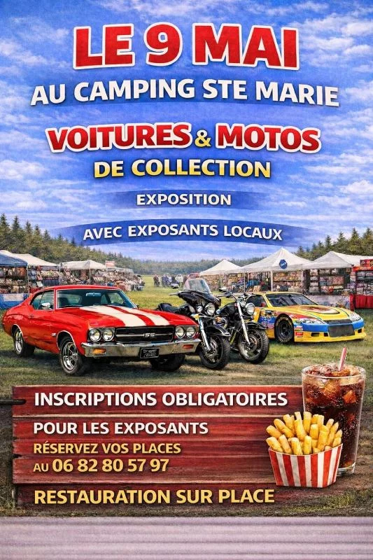 Rassemblement de voitures et motos de collection
