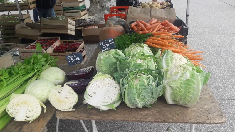 Marché traditionnel saisonnier