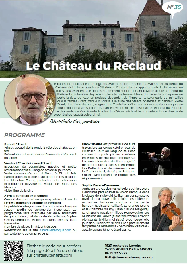 Châteaux en Fête - Château du Reclaud