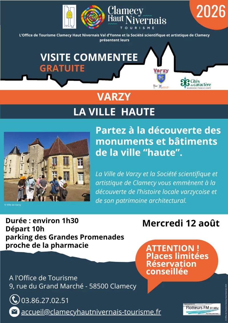 Visite commentée - Varzy, la Ville Haute