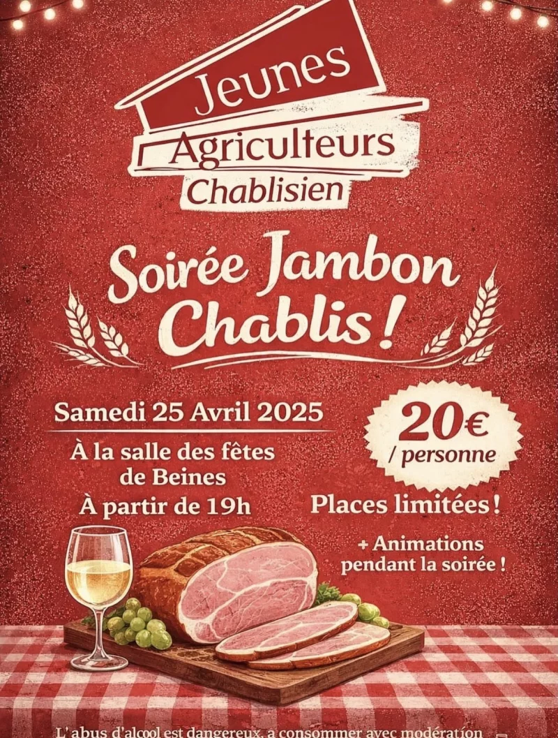 Soirée des jeunes agriculteurs du Chablisien