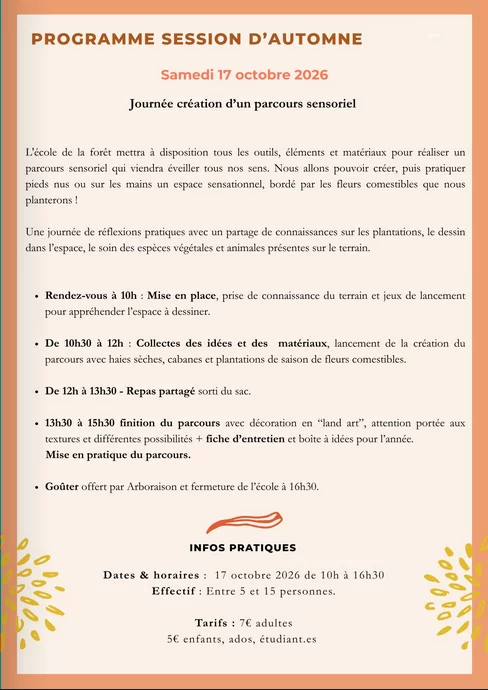 L'école de la forêt - session d'automne
