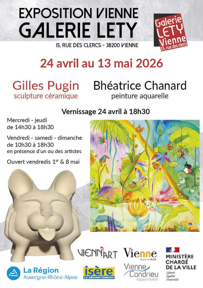 Exposition Sculpture céramique et Peinture aquarelle