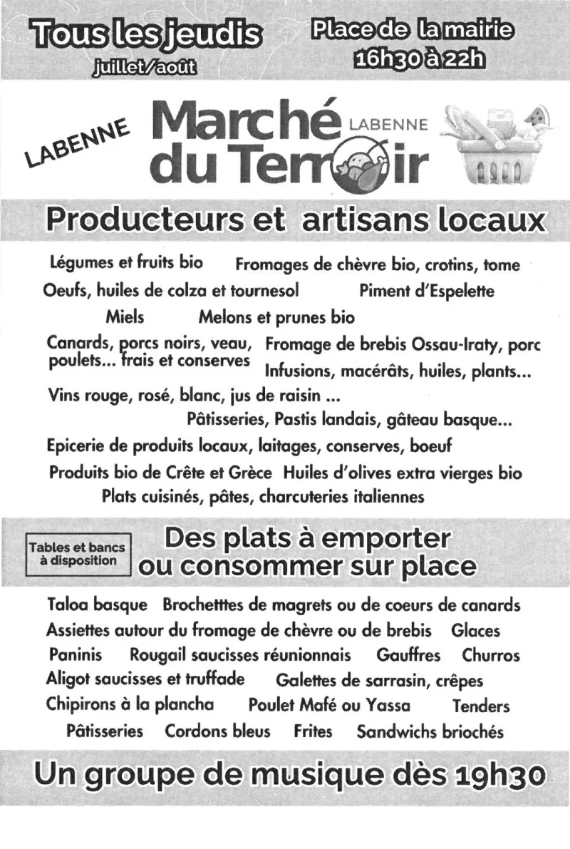 Marché de terroir -Du Producteur à votre assiette-