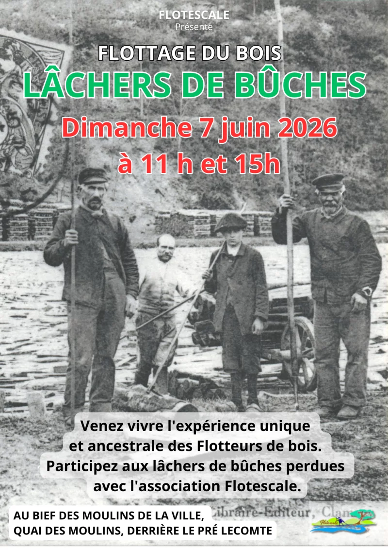 Flottage du bois : Lâchers de bûches perdues