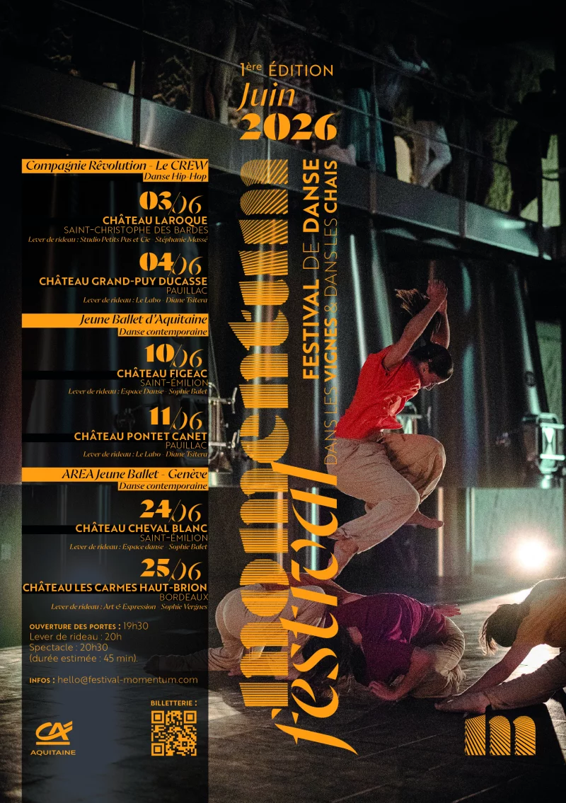 Festival Momentum - JBA (Jeune Ballet d'Aquitaine) - Château Figeac - Saint-Emilion