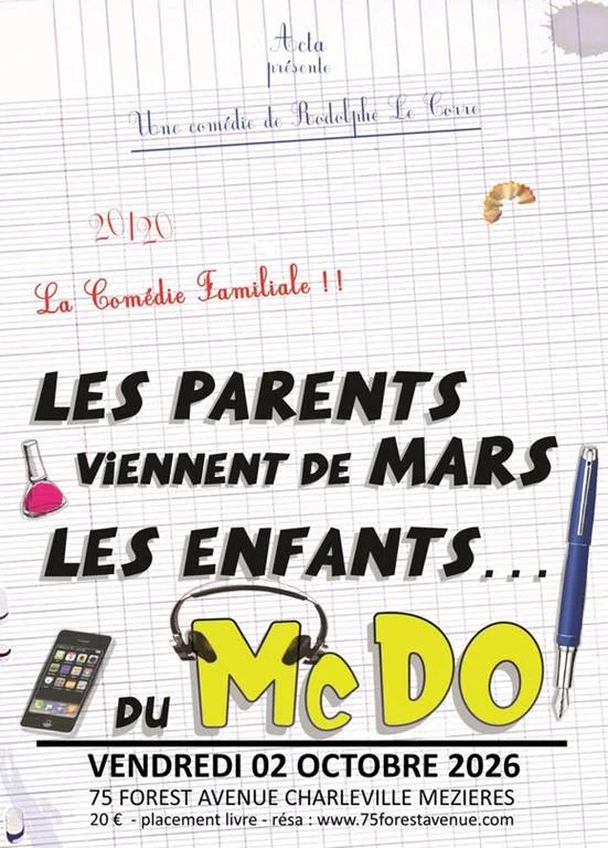 Théâtre : Les parents viennent de Mars, les enfants viennent du Mc Do : Chez Papa !