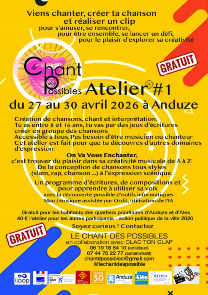 Atelier #1 création chansons de A à Z