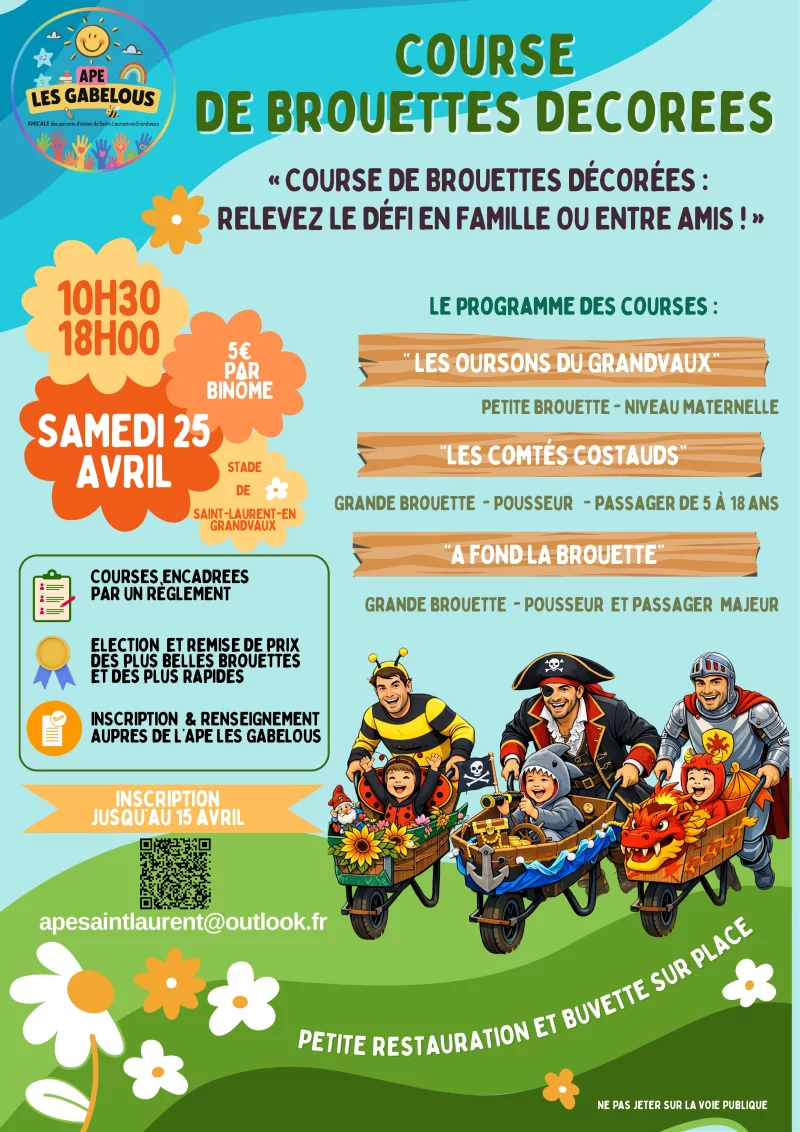 Course de brouette décorées