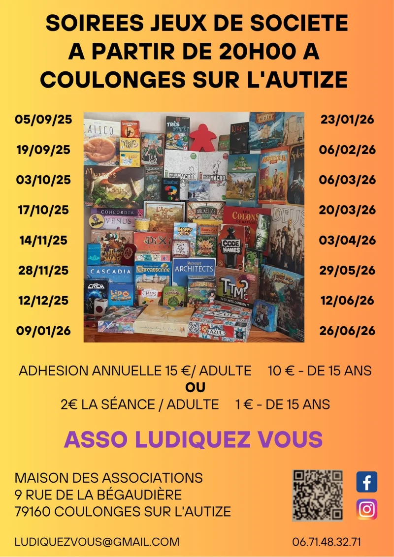 Soirée jeux de société