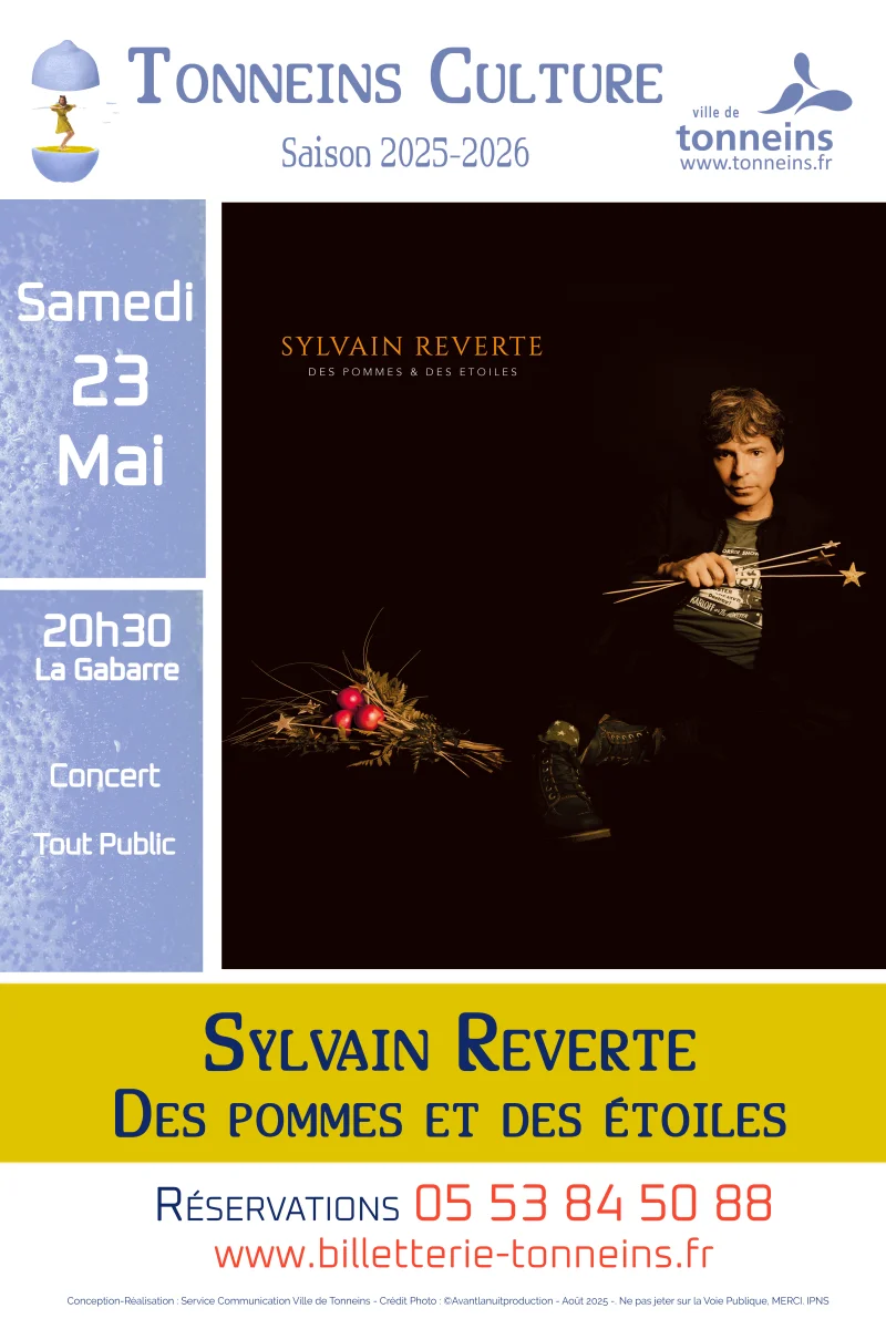 Concert - Sylvain Reverte "Des pommes et des étoiles" - REPORTÉ