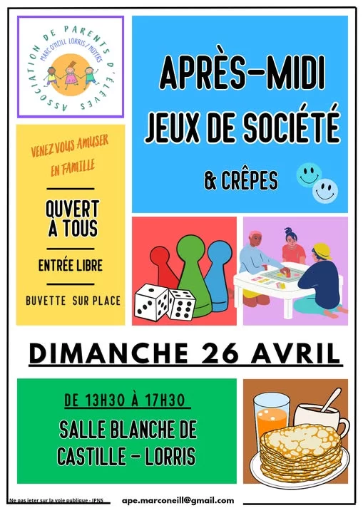 Après-midi jeux de société et crêpes