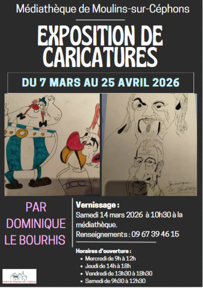 Exposition des caricatures de Dominique Le Bourhis