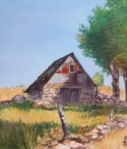 Exposition peintures : les visages de l'aubrac - Maryline BROS
