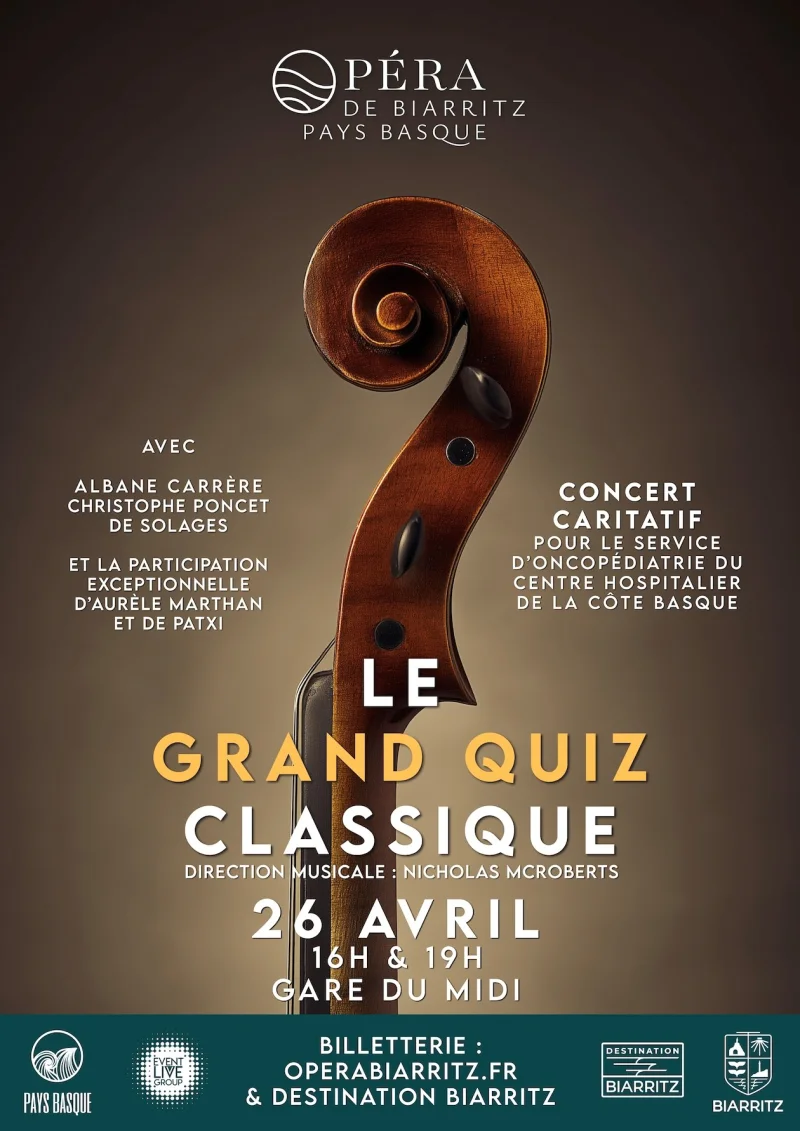 Opéra de Biarritz Pays Basque - Concert Le Grand Quiz Classique - 16h