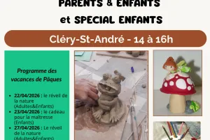 Atelier de modelage d'argile Adultes&Enfants à Cléry - thème : le réveil de la nature