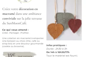 Atelie macramé et pause gourmande