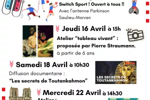 Programme d'événements en Avril à la Micro-Folie de Saulieu