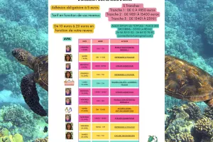 Association les tortues : Programme du mois d'avril