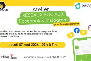 Guid'Asso : Atelier "Gérer ses réseaux sociaux, Facebook & Instagram"