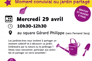 Moment convivial au jardin partagé