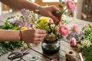 Création florale printanière