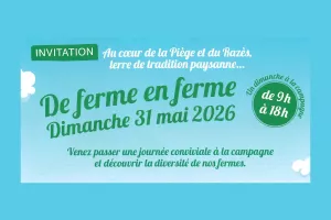 DE FERME EN FERME PIÈGE, LAURAGAIS, RAZÈS 2026 - LE CAMMAS FERME-HOSTEL