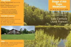 Stage d'été Yoga - Meditation aux Cernois