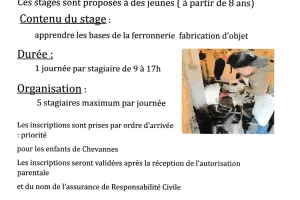 Stage de ferronnerie