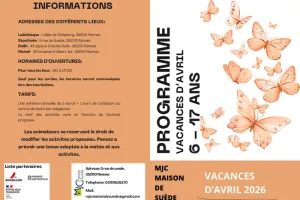 Le programme des vacances d’avril pour les 6/17 ans est enfin disponible ! ??