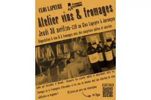 Atelier dégustation vin et fromage