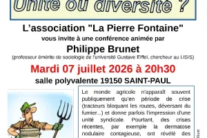 Conférence : Visages du syndicalisme agricole : Unité ou diversité ?