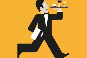 Course des serveuses et garçons de café