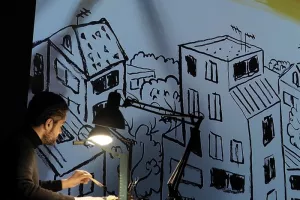 P'tite Scène - Jean-Chat voit dans le noir - Spectacle sonore et dessiné