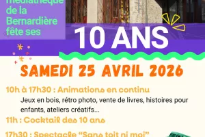 Célébrons ensemble les 10 ans de la médiathèque de la Bernardière
