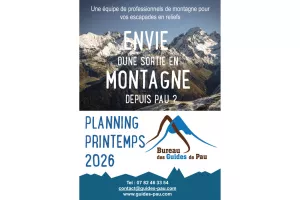 Bureau des guides de Pau: Programme printemps 2026