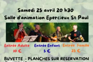 Bal folk et concert musique irlandaise - Les Aix'Tradés