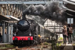 Escale du train à vapeur de Soulac 1900 à Pauillac