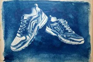 LES ATELIERS DE LA CABANE :  CYANOTYPE EN BASKETS