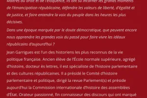 Conférence : Jean GARRIGUES Les avocats de la république de Danton à Gisèle Halimi.