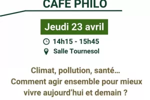 Café philo "Climat, pollution, santé … Comment agir ensemble pour mieux vivre aujourd’hui et demain ?"